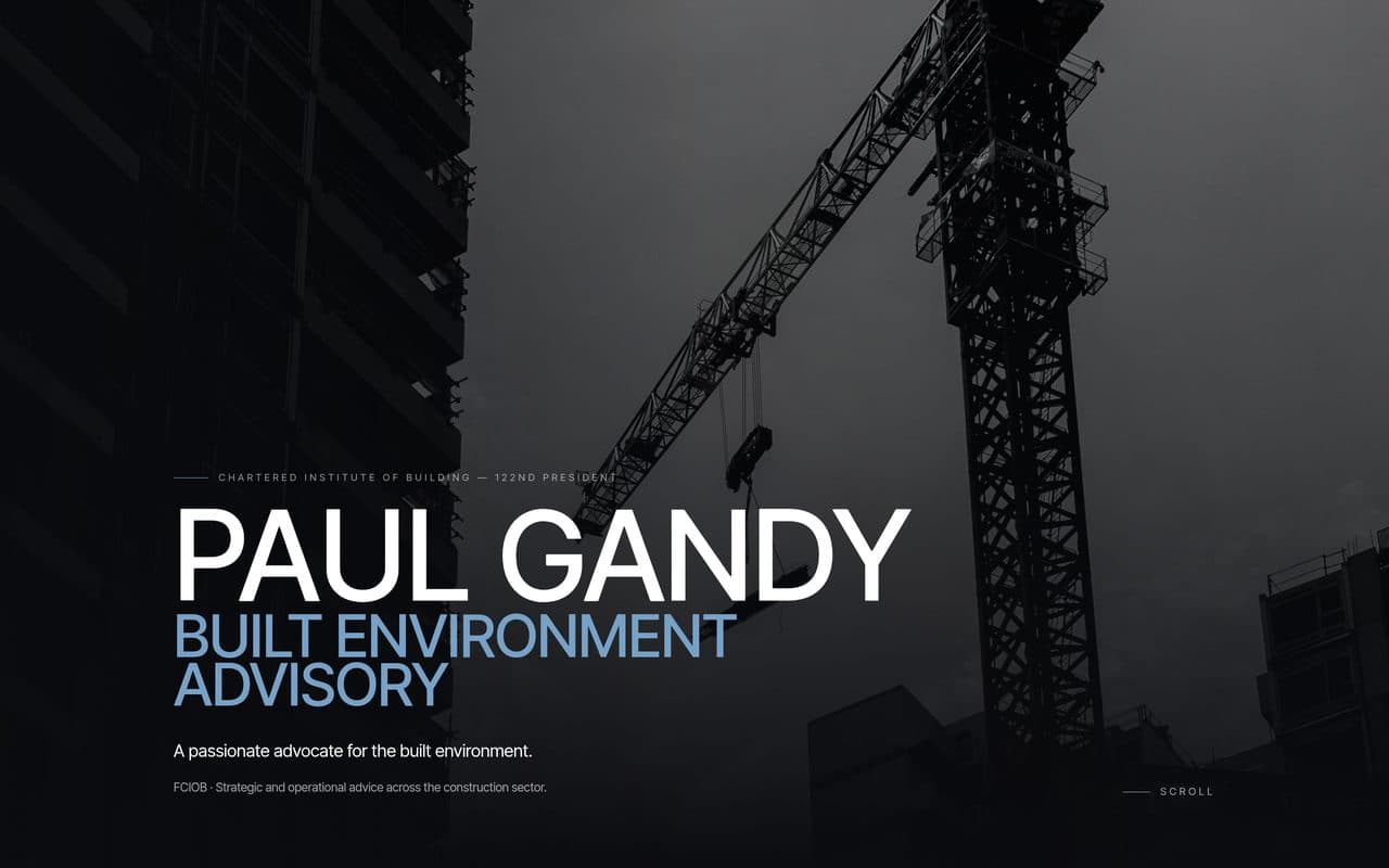 P Gandy Built Environment Advisory website